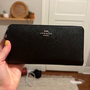 Coach Black Zip Wallet